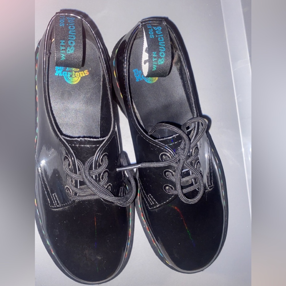Doc Marten 1461 rainbow platform shoes - Picture 5 of 5